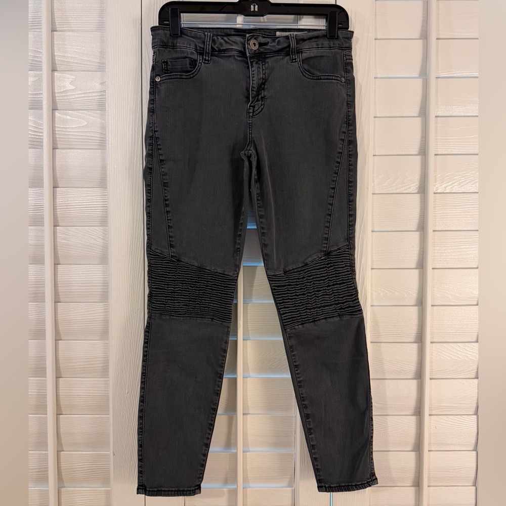 Pistola Audrey Moto Skinny Jeans in Charcoal Black, EUC, size 28. Stretch Denim - Picture 3 of 10